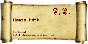 Hamza Márk névjegykártya